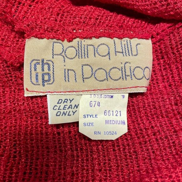 Aloha Bundle- Vintage Rolling Hills in Pacifica Red Duster M - Picture 6 of 6